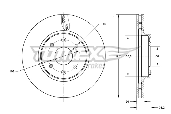 TOMEX Brakes TX 73-64...